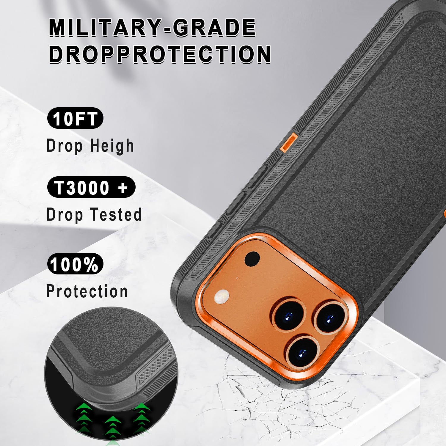 For Iphone 16 14 13 11 15 17 Pro Max 16E Case Rugged Shockproof Heavy Duty Cover