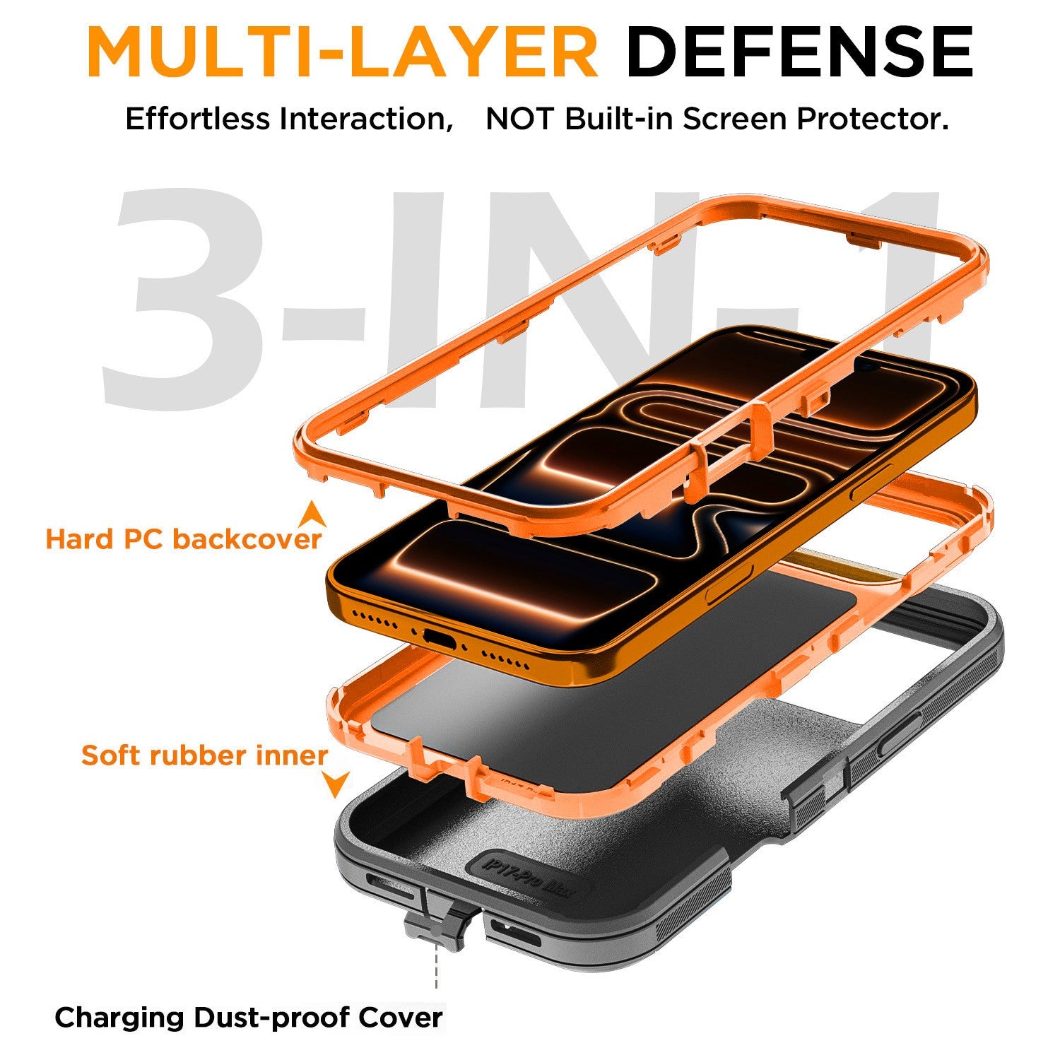 For Iphone 16 14 13 11 15 17 Pro Max 16E Case Rugged Shockproof Heavy Duty Cover