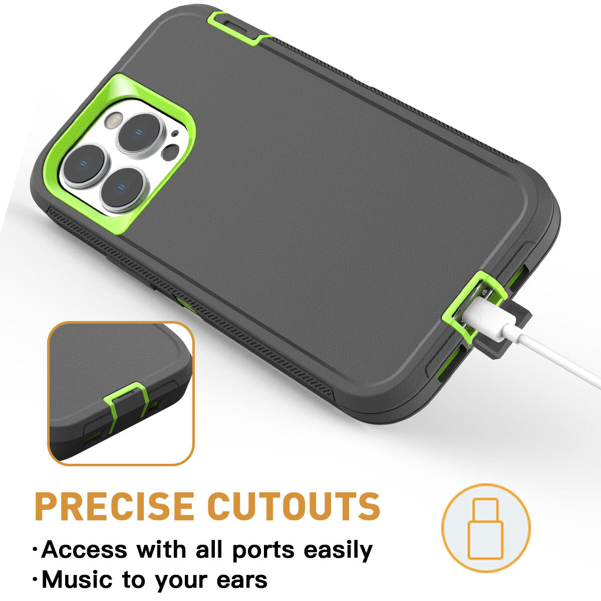 For Iphone 16 14 13 11 15 17 Pro Max 16E Case Rugged Shockproof Heavy Duty Cover